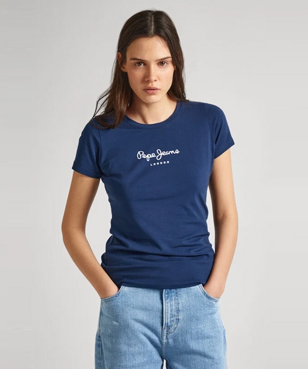 T-SHIRT SLIM FIT LOGO STAMPATO PEPE JEANS