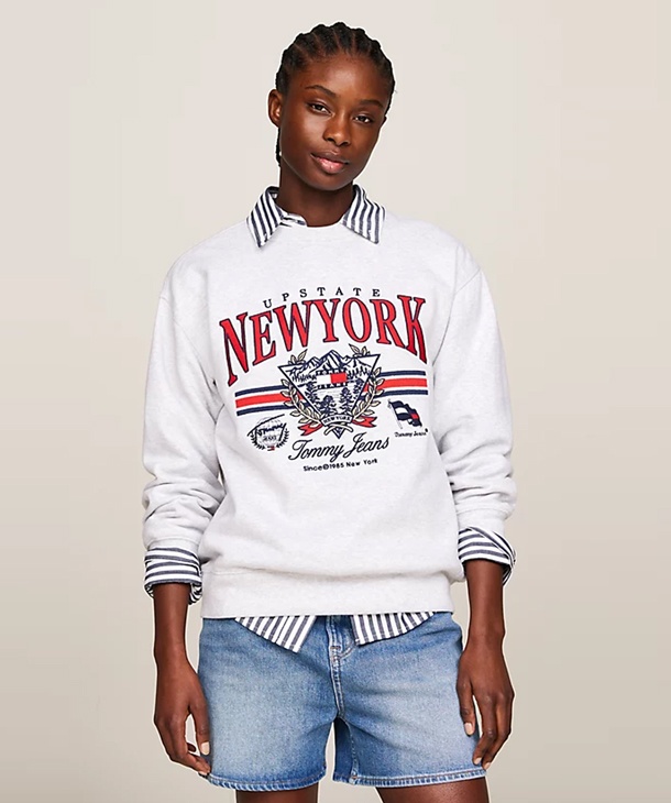 FELPA PREP EXPLORER RELAXED FIT CON LOGO TOMMY JEANS