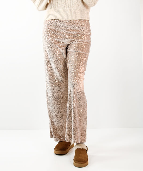 PANTALONE IN CINIGLIA CON PAILLETTES HOZONE