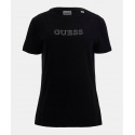 T-SHIRT LOGO FRONTALE STRASS GUESS