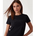 T-SHIRT CON LOGO IN PIZZO GUESS