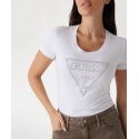 T-SHIRT GIROCOLLO CON LOGO TRIANGOLO GUESS