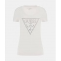 T-SHIRT GIROCOLLO CON LOGO TRIANGOLO GUESS