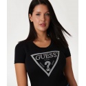 T-SHIRT GIROCOLLO CON LOGO TRIANGOLO GUESS