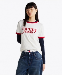 T-SHIRT RELAXED FIT CON FINITURE A CONTRASTO TOMMY JEANS