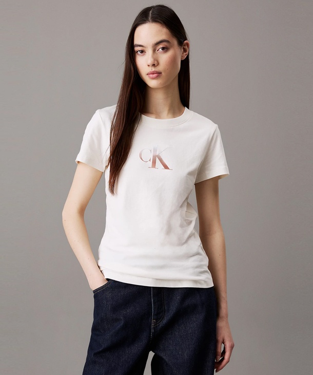 T-SHIRT CON MONOGRAMMA SFUMATO CALVIN KLEIN