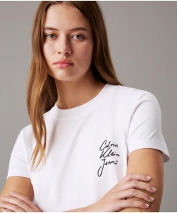 T-SHIRT SCRITTA CON LOGO CALVIN KLEIN JEANS