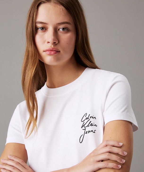 T-SHIRT SCRITTA CON LOGO CALVIN KLEIN JEANS