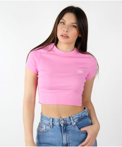 T-SHIRT CROP SLIM FIT CON LOGO TOMMY JEANS