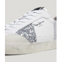 SNEAKER IN PELLE CON DETTAGLI GLITTER PEPE JEANS