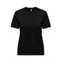 T-SHIRT IN COTONE CON STRASS ONLY