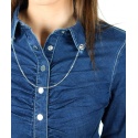 CAMICIA DI JEANS CON CATENELLA GUESS