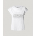 T-SHIRT LOGO STRASS BOXY FIT PEPE JEANS