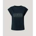 T-SHIRT LOGO STRASS BOXY FIT PEPE JEANS