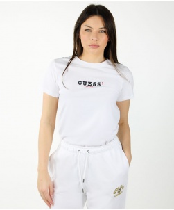 T-SHIRT CON LOGO RICAMATO GUESS