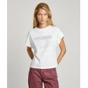 T-SHIRT CON LOGO STRASS PEPE JEANS