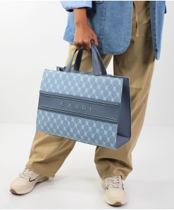 SHOPPING BAG IN DENIM E STRASS GAUDI'