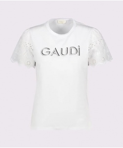 T-SHIRT CON MANICHE IN PIZZO GAUDI'